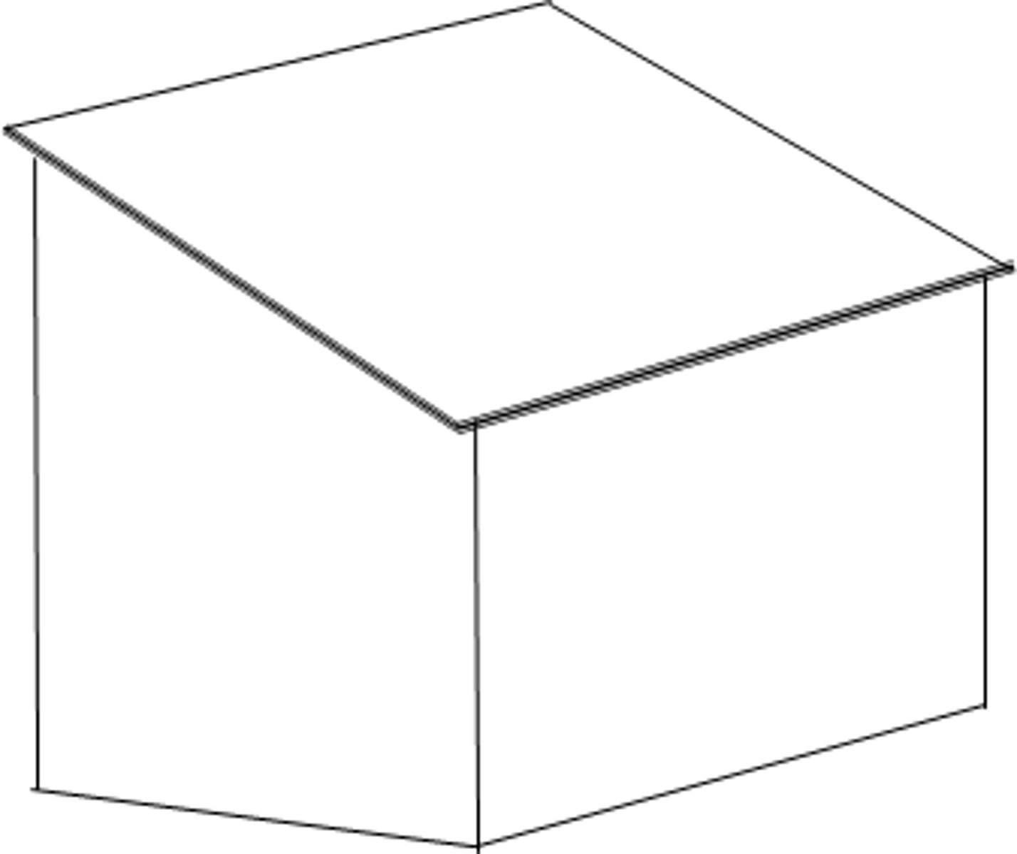 <p>Slopes to one side</p>