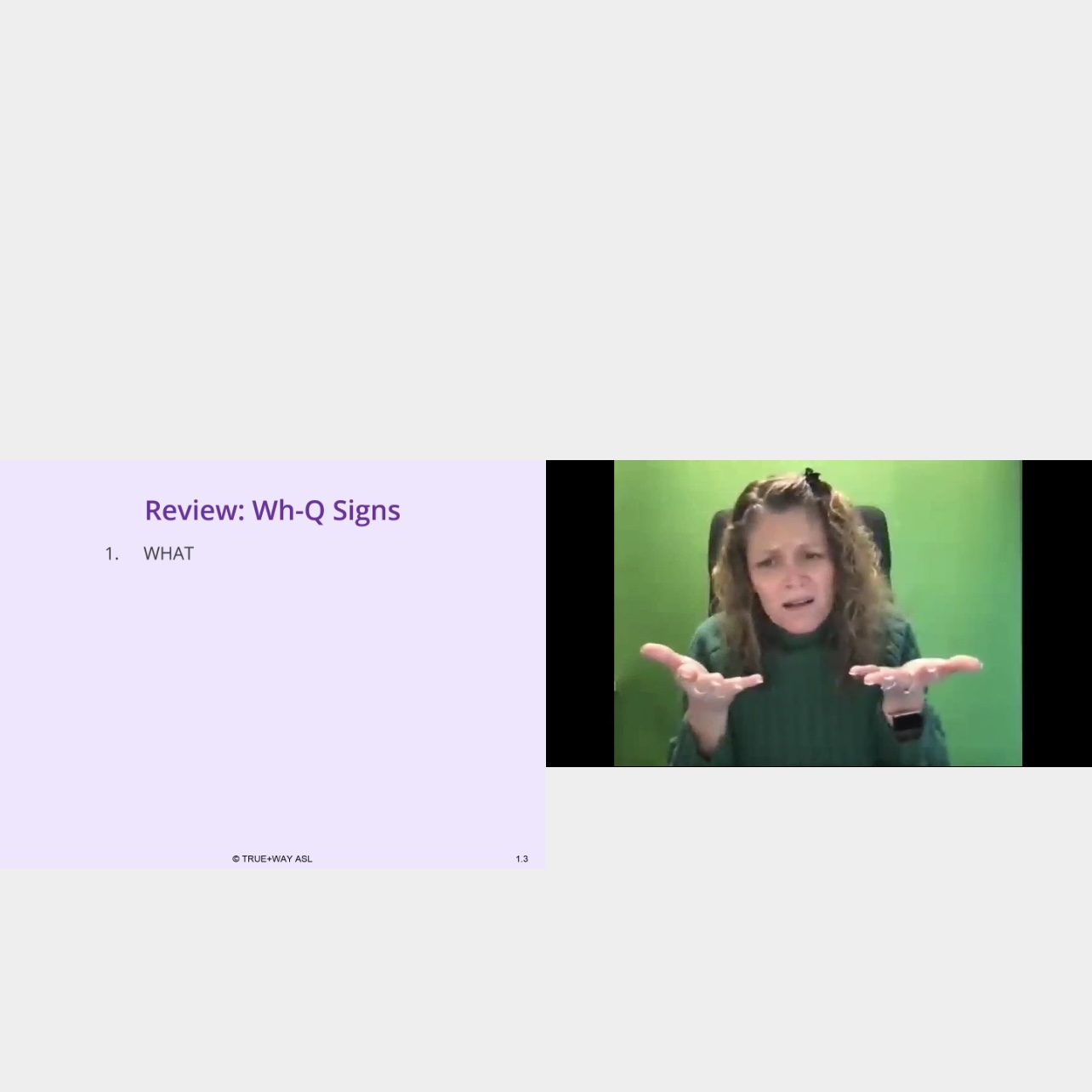 <p>Move hands side to side</p>