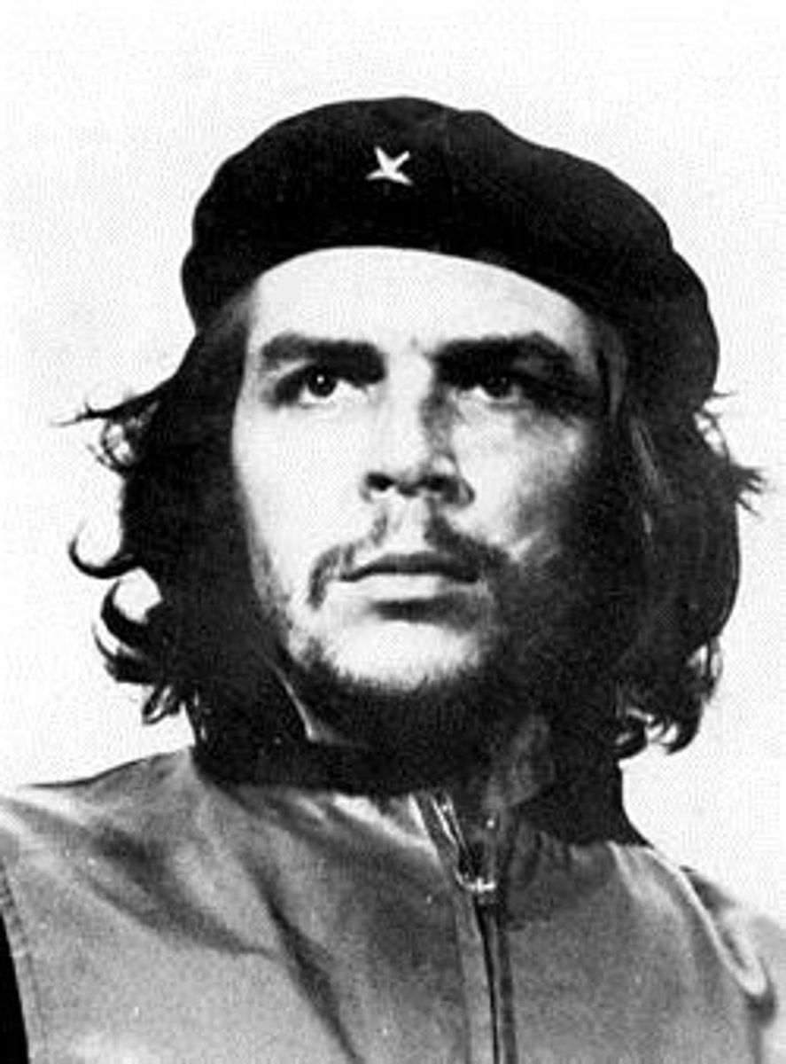 <p>es uno de los argentinos más famosos. Después de viajar por Sudamérica influyó sus perspectivas políticas luego en Cuba.</p>