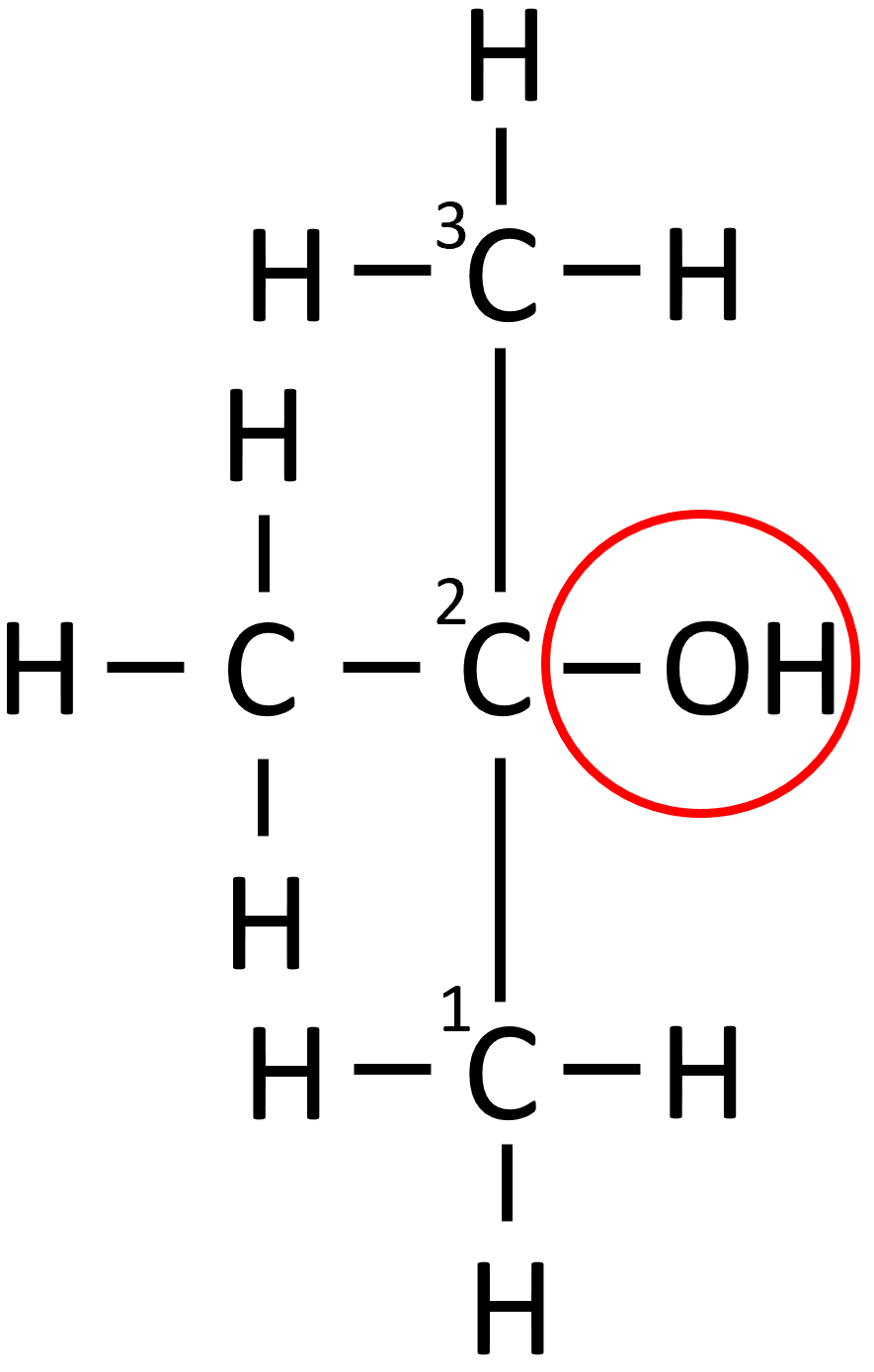 <p>hydroxyl group (OH) attached to a carbon which is attached to THREE other carbons , e.g. 2-methyl-2-propanol</p>