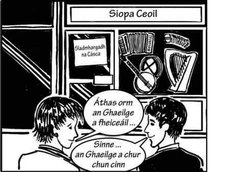 <p>Pictiúr 1, Abairt 3 - This made them think. </p>