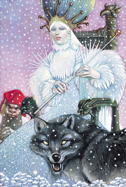 <p>La Bruja Blanca, o Jadis, es la principal antagonista en <em>Las crónicas de Narnia</em>. Representa el mal, la tiranía y el frío absoluto, pues sumió a Narnia en un invierno perpetuo. Su ambición de poder y su crueldad la llevan a manipular y controlar a otros. Es un reflejo de la corrupción y la opresión, y su derrota a manos de Aslan simboliza la restauración de la justicia y la paz en Narnia.</p>