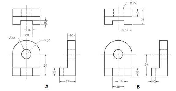 <p>Which drawing uses the best practices learned in class?</p>
