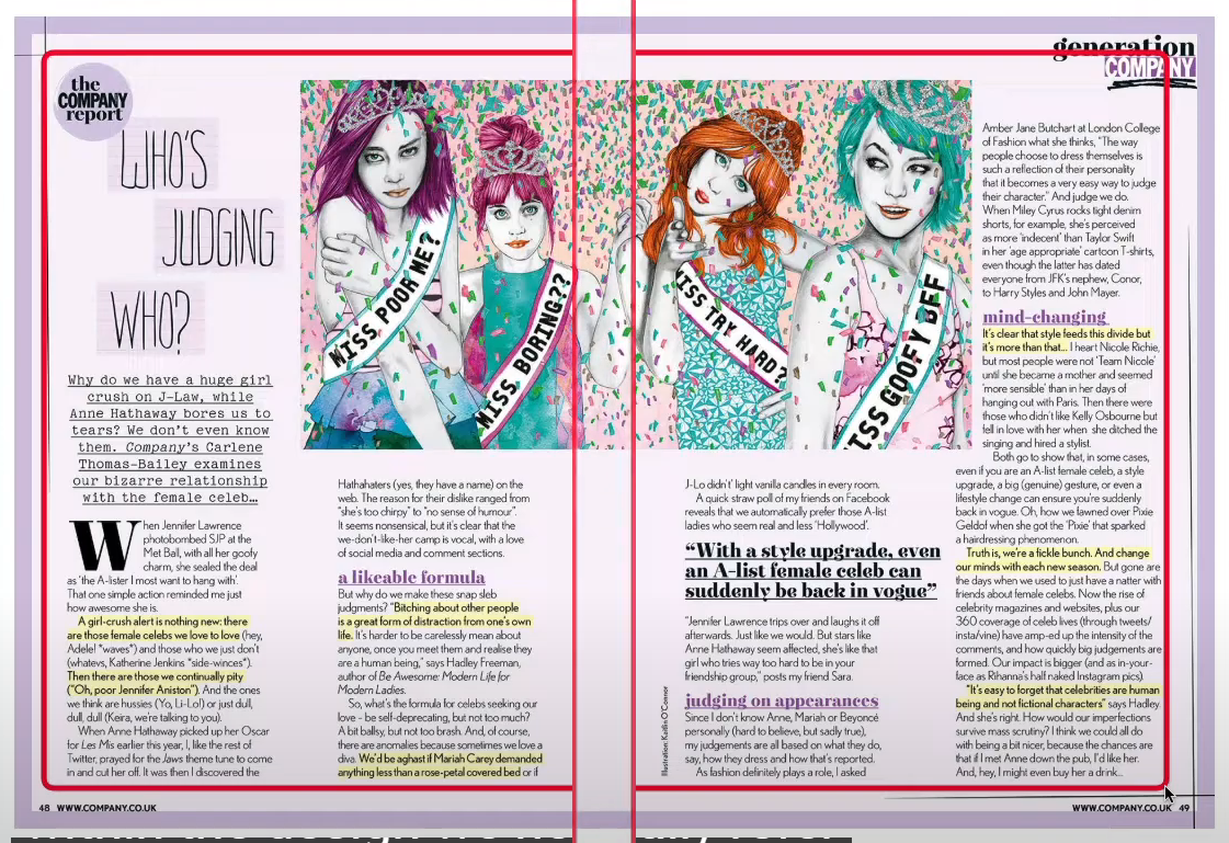 <p>The space within the margins, the outside edges where text cannot get too close to the edge unless it is a running head or footer. The middle of the spread is the creep.</p>