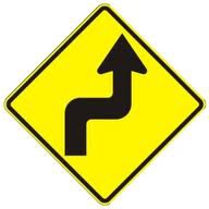 <p>sharp turn to the right then sharp turn to left</p>