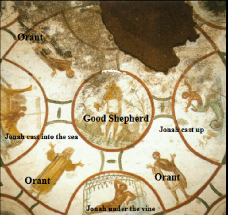 <p>The Good Shepherd and the Story of Jonah&nbsp;</p><p>Late 3rd- early 4th century</p>
