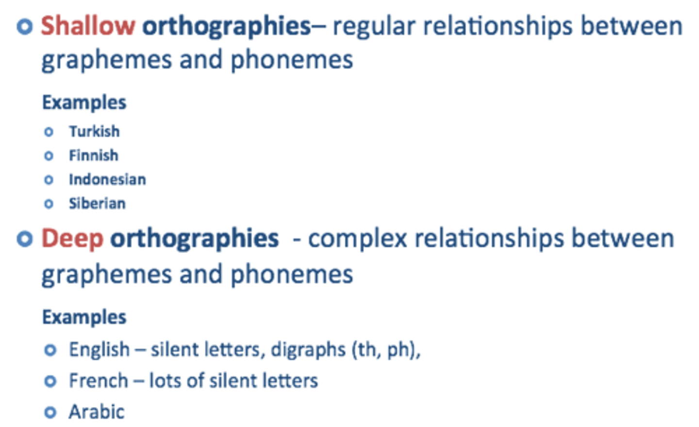 <p>Conventional spelling system of a language, including rules for letter patterns.</p>