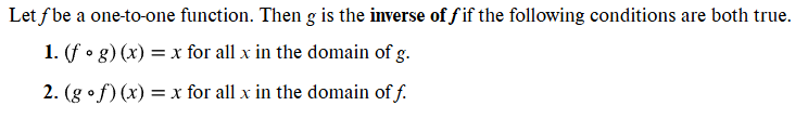 <p>Both composite functions need to equate to X in order for the two functions to be inverse</p>