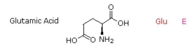 <p>Glu, E</p>