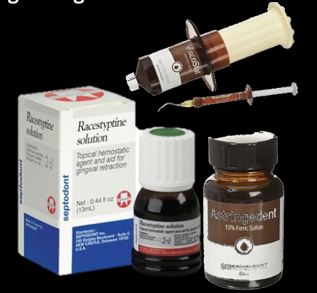 <p>What are some common astringent/hemostatic compounds</p>