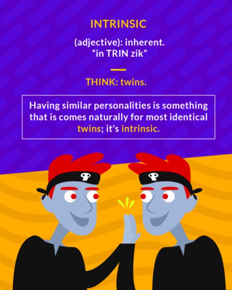 <p>(adj.) belonging to someone or something by its very nature, essential, inherent; originating in a bodily organ or part</p><p>(adj.) inherent</p>