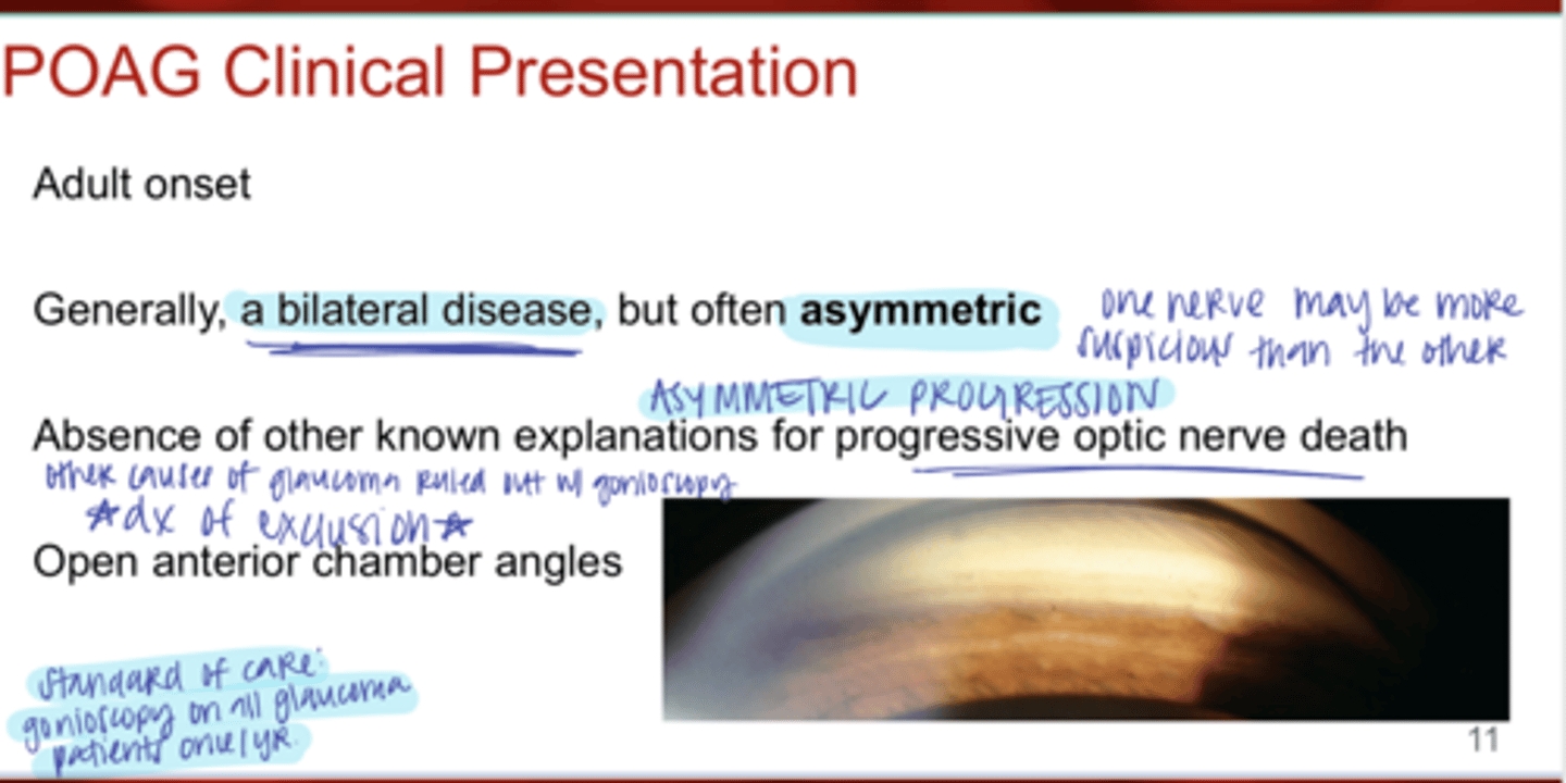 <p>Since POAG is asymmetric, can one optic nerve atrophy progress faster than the other?</p>