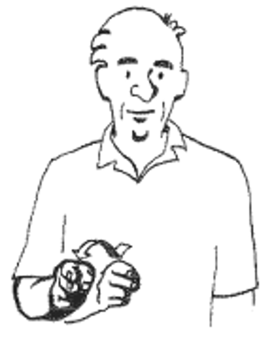 <p>Use "h"</p>