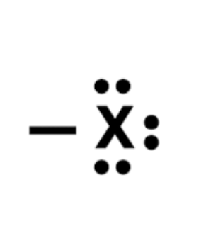 <p>X - Three Lone Pairs &amp; One Bond</p>