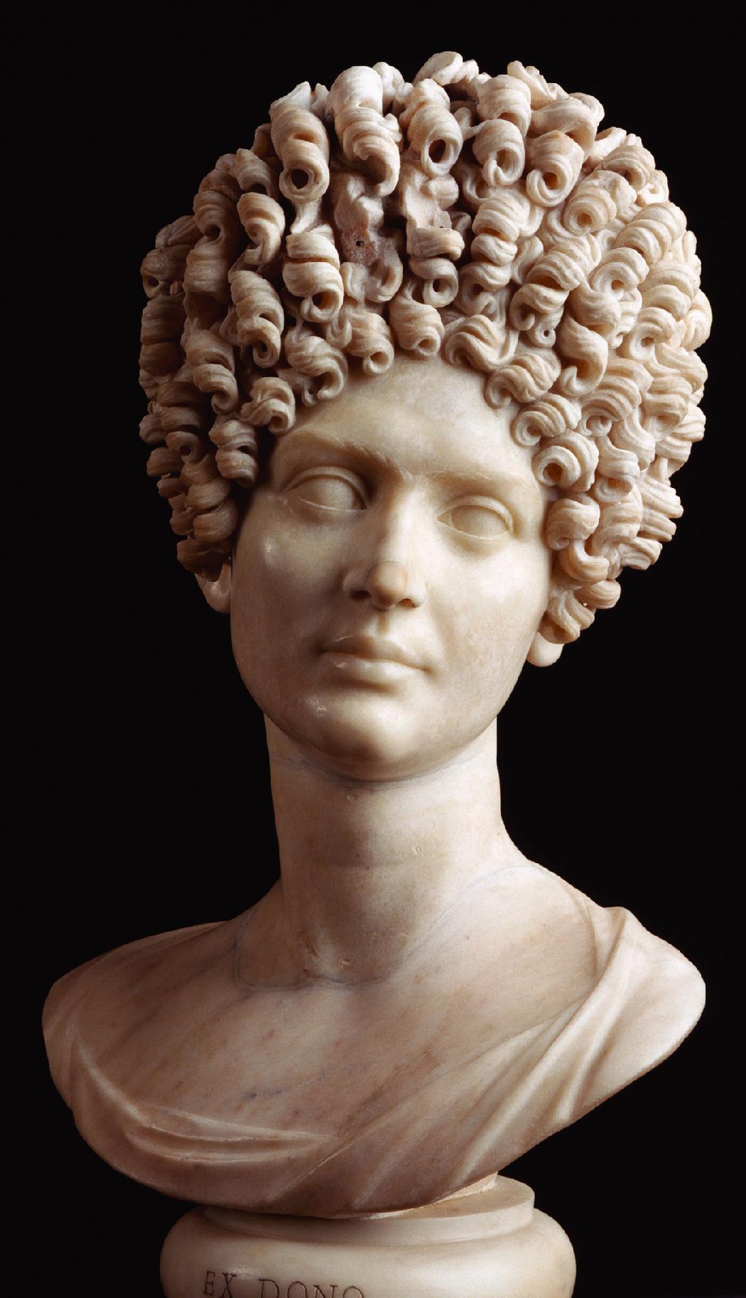 <p>portrait bust of a flavian woman </p>