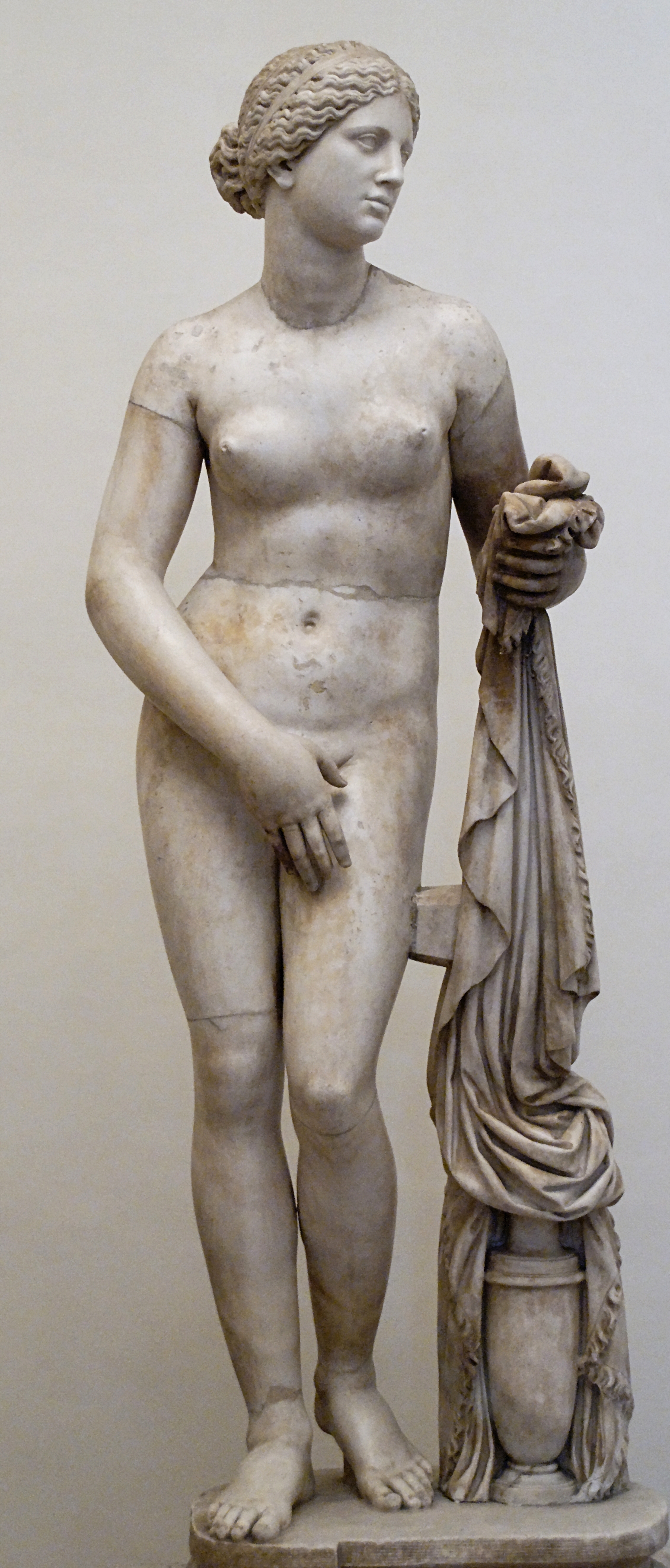 <p>Praxiteles: Aphrodite of Knidos, Greek, c. 350 BCE</p>