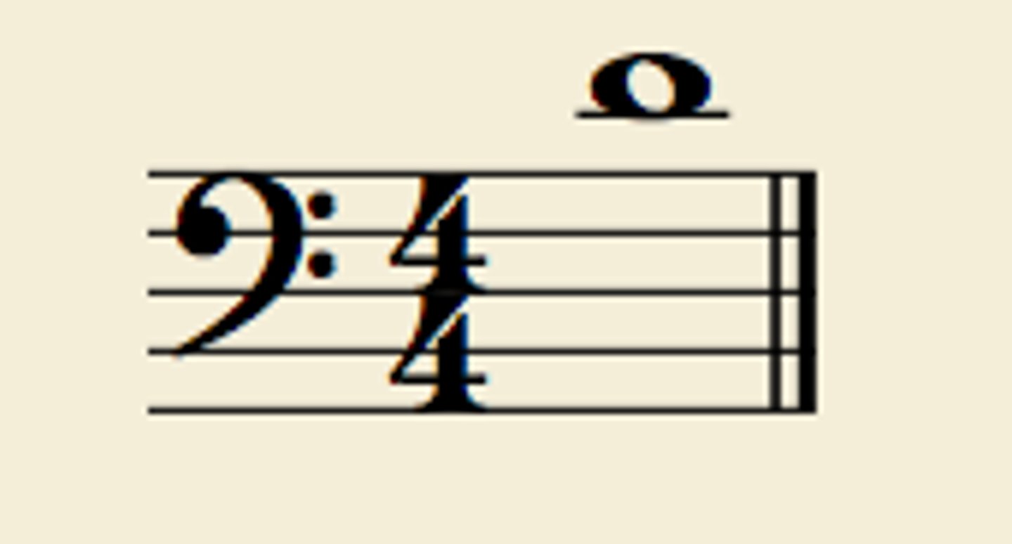 <p>D (above staff)</p>