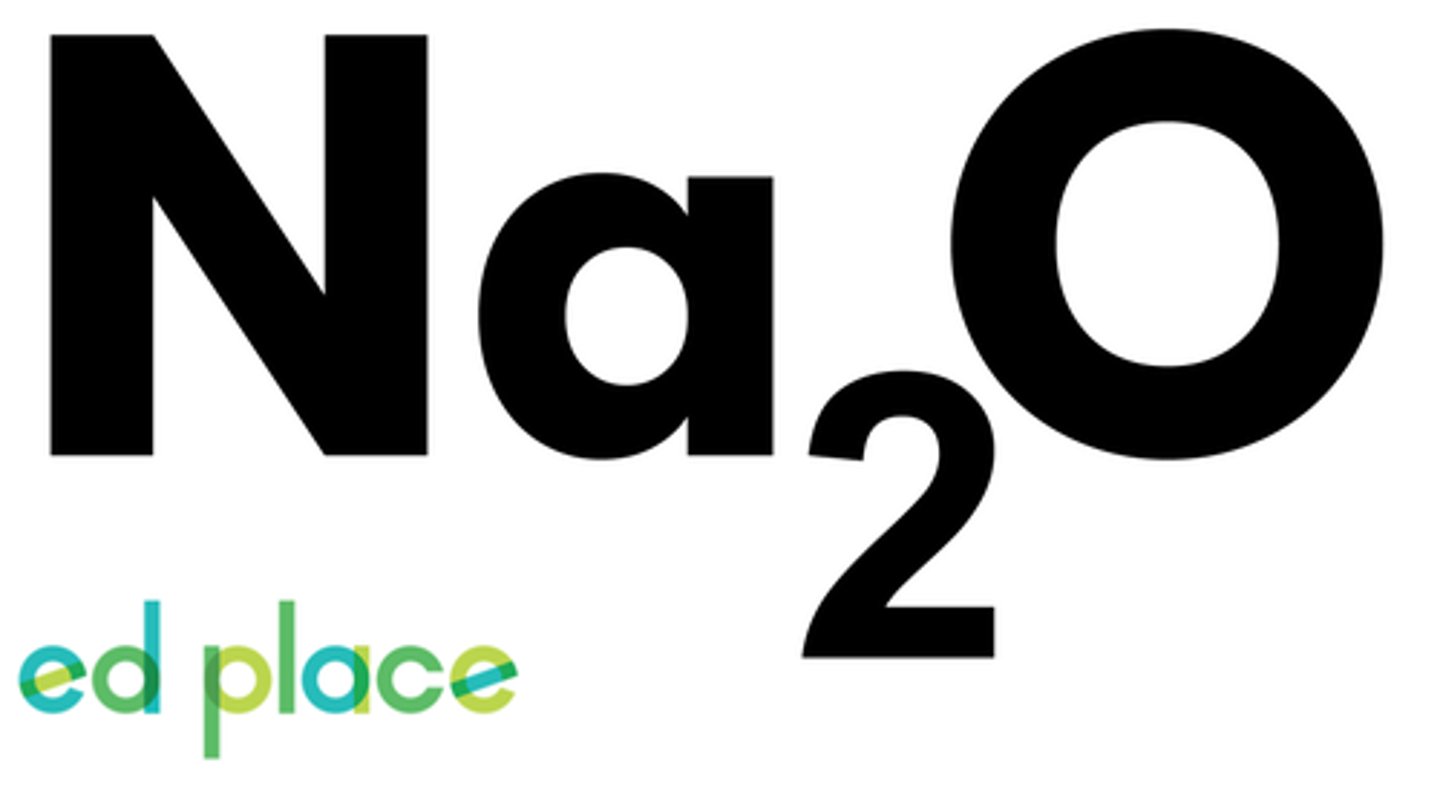 <p>(We write this as a capital 'N' and lower case 'a' , a small '₂' and a capital 'O')</p>