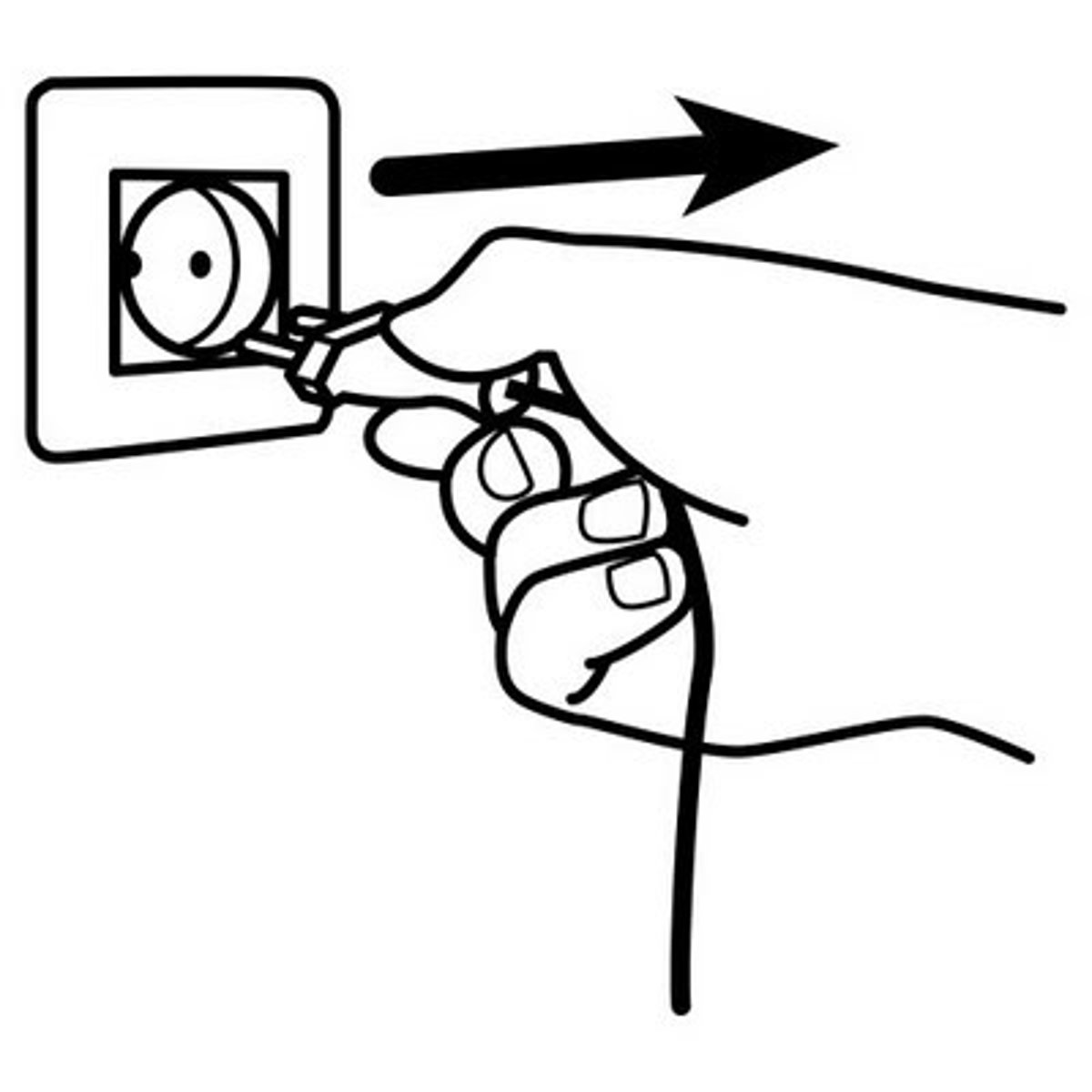 <p>rút phích cắm</p>