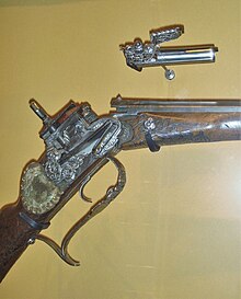 <p>firearms used by European armies with rifled bores that were far more accurate and reliable than muskets</p>