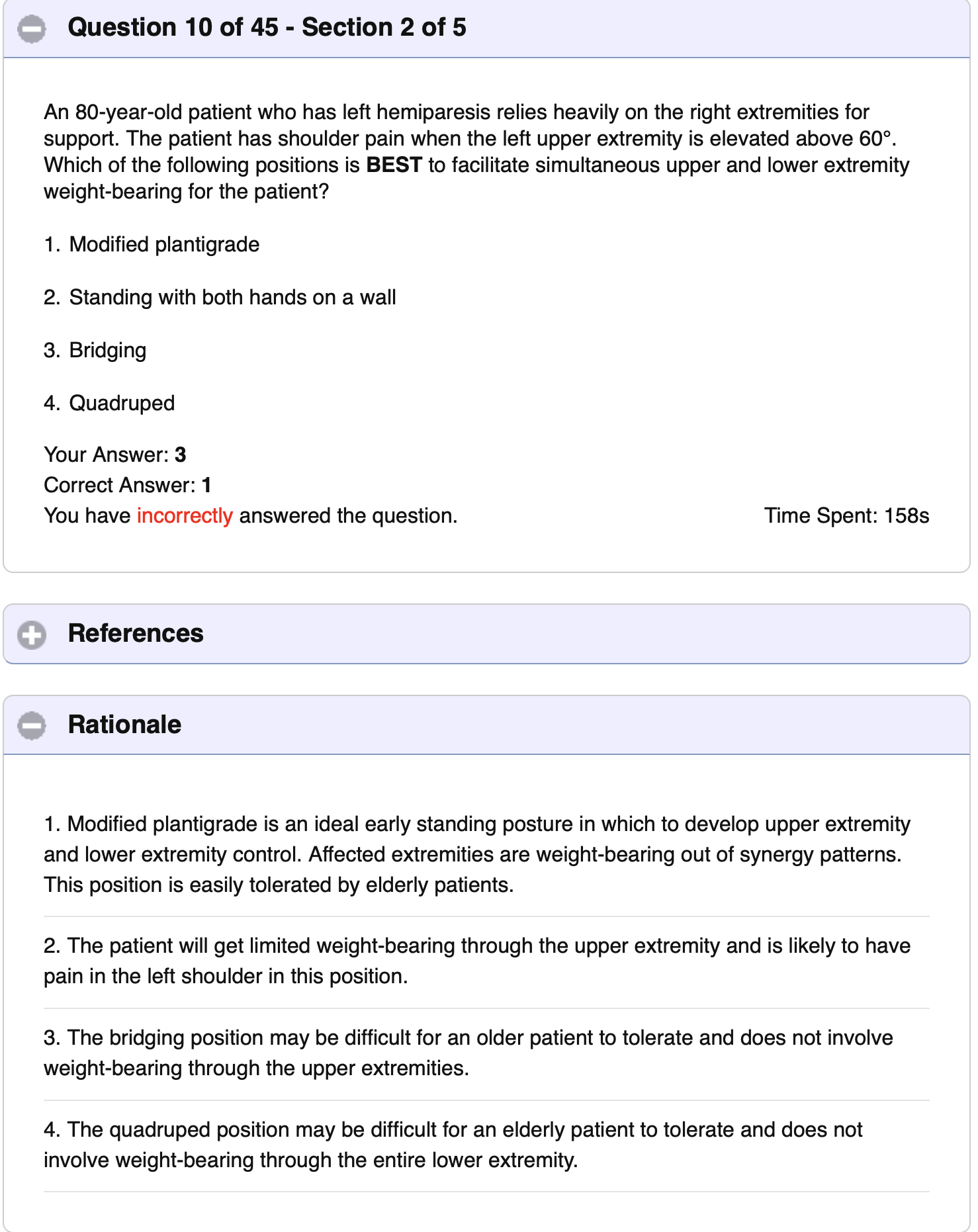 <ul><li><p>Modified Plantigrade</p></li><li><p>Synergy patterns</p></li><li><p>Elderly pts</p></li></ul><p></p>