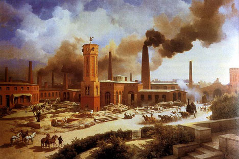 Starting in the early 19th century, produced vast economic growth, mass produced goods.