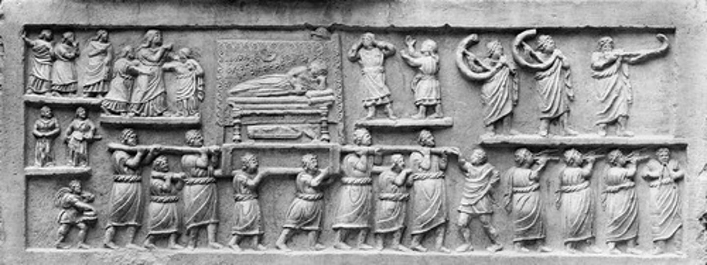 <p>sculptural relief intermediate between high relief and bas-relief; also called "demirelief", "half-relief"</p>