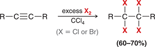 <p>Excess vs one equivalent halogenation</p>