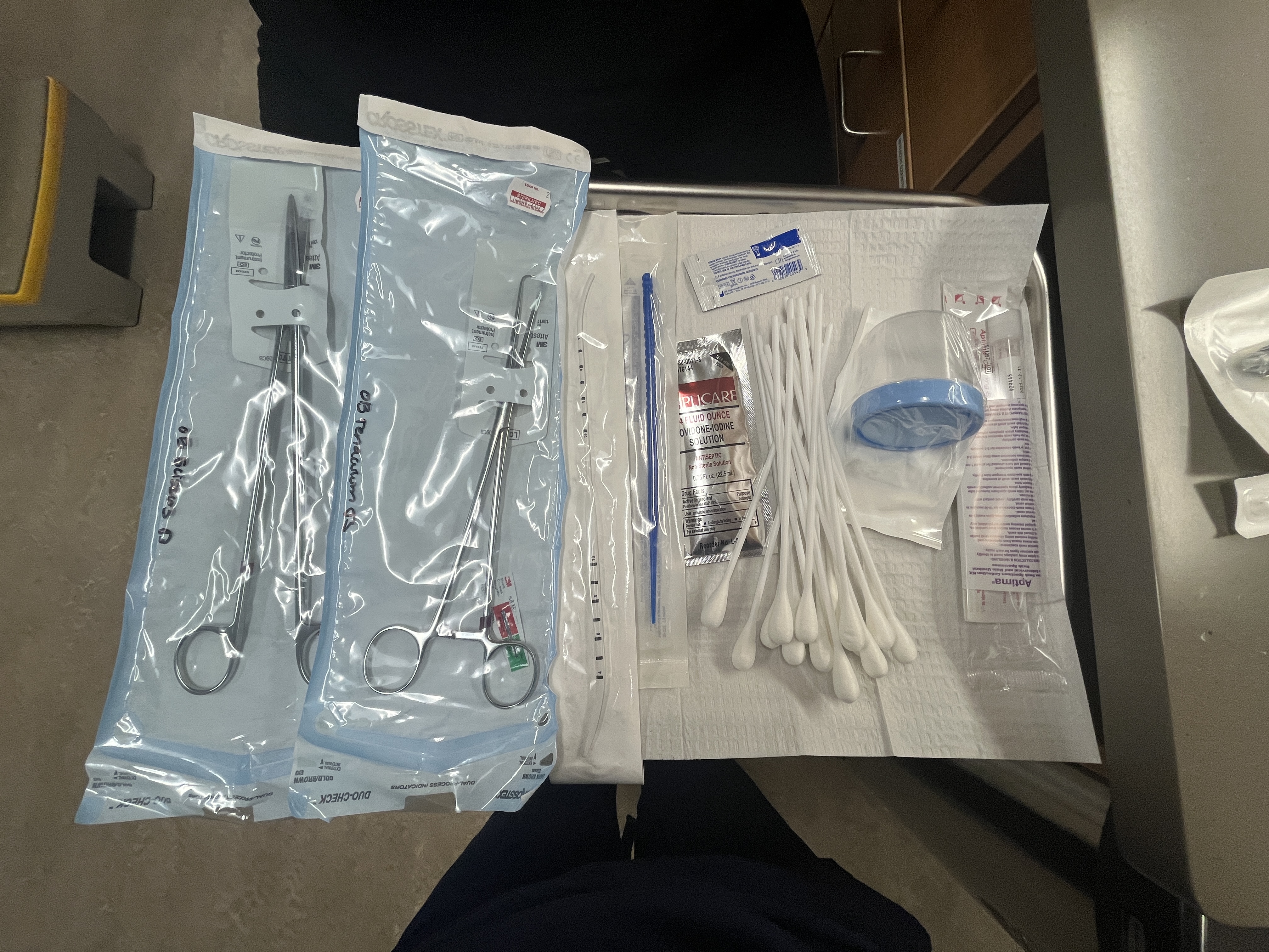 <p>What items do you need for PART TWO of an IUD insertion?</p>