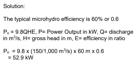 <p>a. 52 kW, 60% efficiency</p>