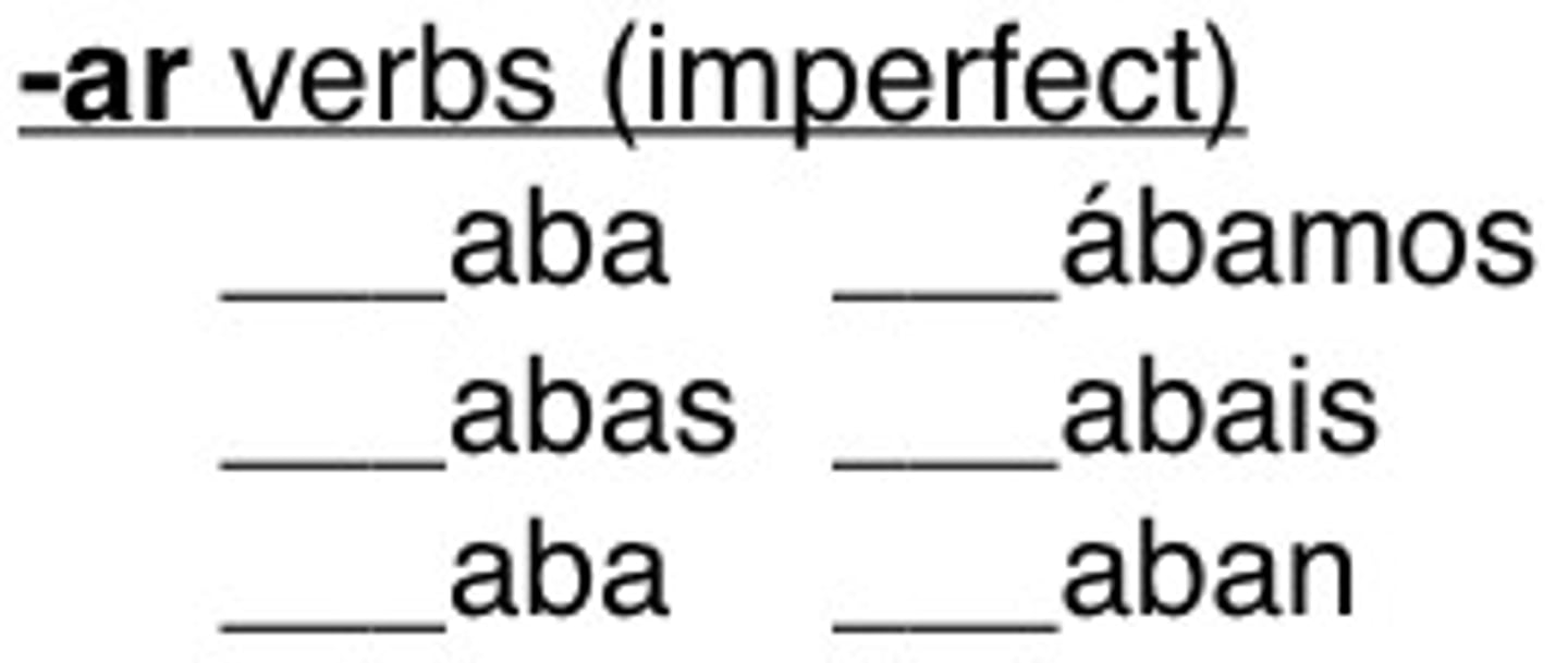 <p>aba, abas, aba, ábamos, abais, aban</p>
