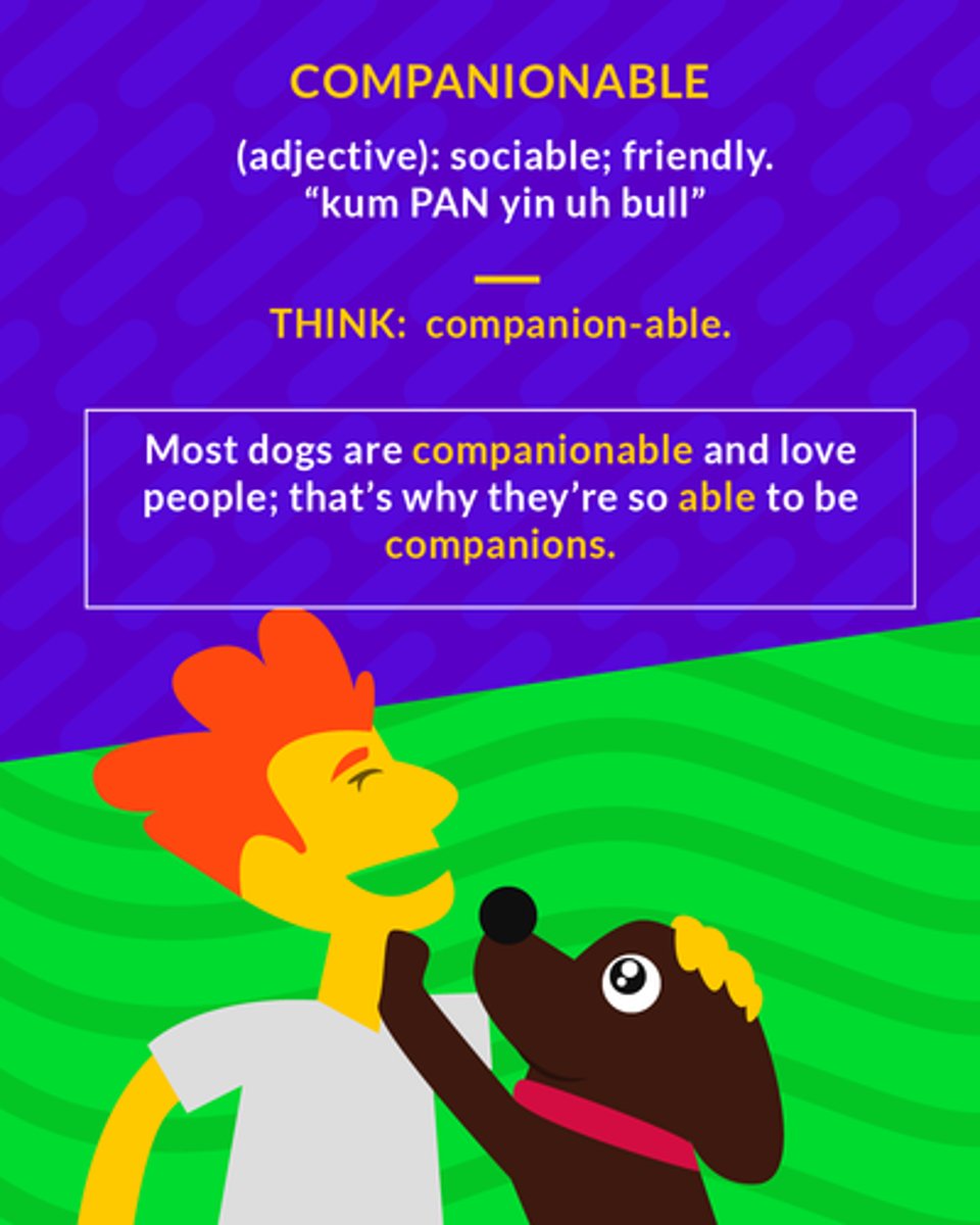 <p>(adj.) friendly</p>