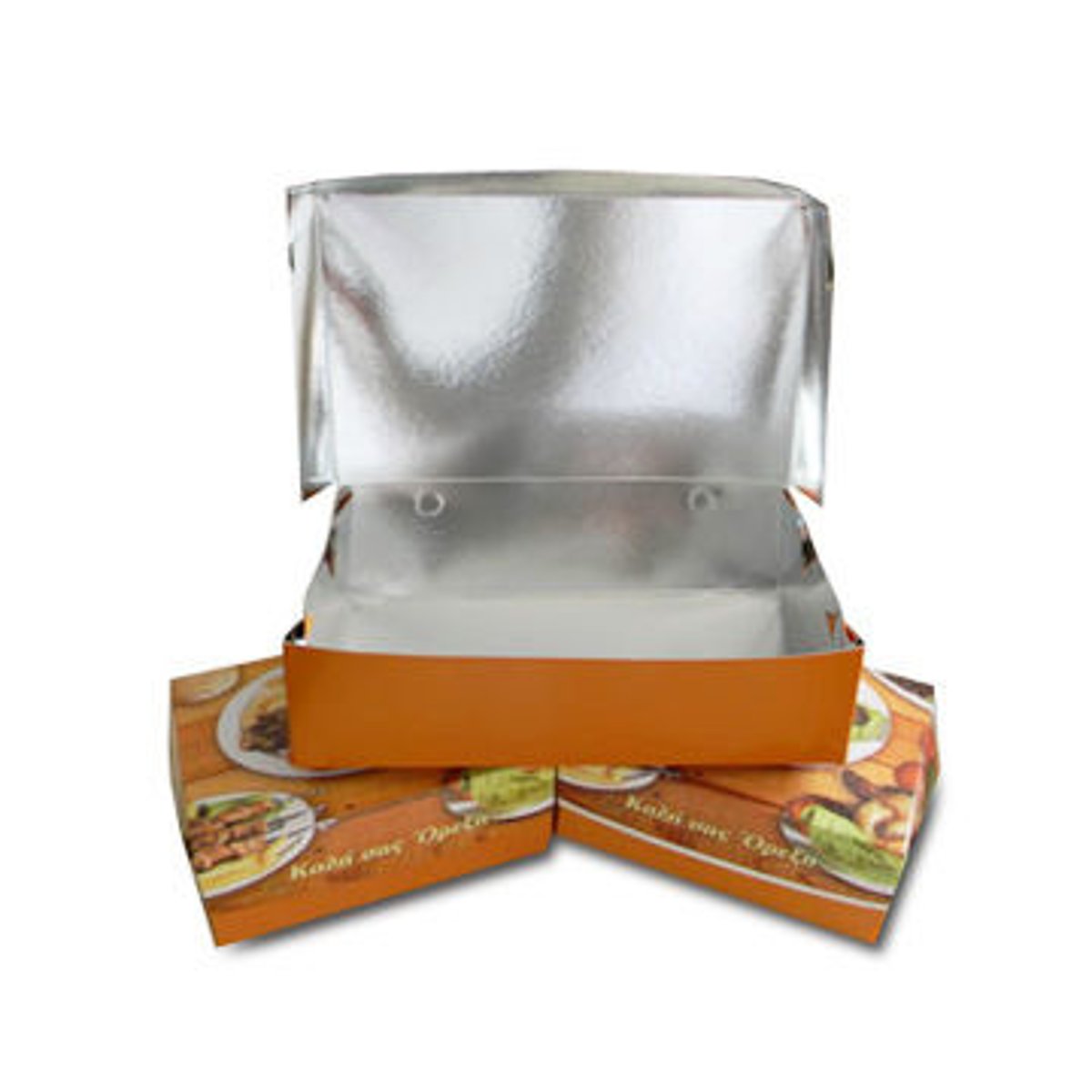 <p>1 side covered with aluminium foil</p><p>takeaway packaging</p>