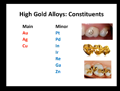 <ul><li><p>Main: Au, Ag, Cu</p></li><li><p>Minor: Pt, Pd, Ir, Zn, In, Ga, Re</p></li></ul><p></p>