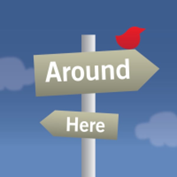 <p>around here</p>