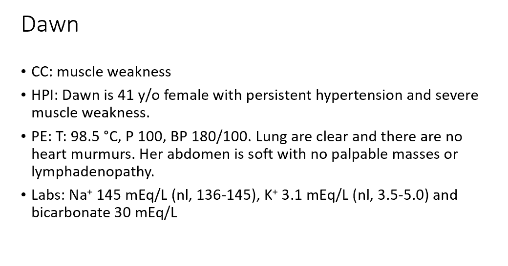 <ol><li><p>primary aldosteronism</p></li><li><p>Ratio of aldosterone to plasma renin activity</p></li></ol><p><em>(Plasma aldosterone has 90% sensitivity and specificity for the diagnosis of primary hyperaldosteronism)</em></p><p></p>