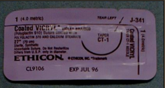 <p>polyglactin 910 (vicryl)</p>