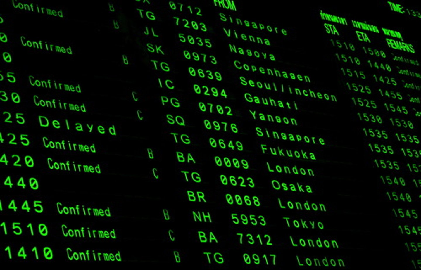 <p>a flight following a set timetable</p>