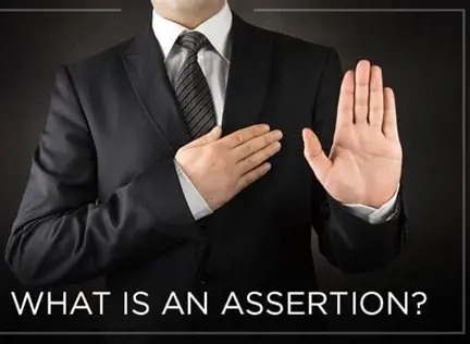 <p>assertion /əˈsɜːrʃn/ (n)</p>