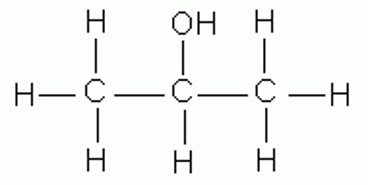 <p>OH bond to carbon</p><p>- ethanol ( fuel)</p>