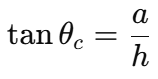 <p>a half-width</p><p>h height of com</p>