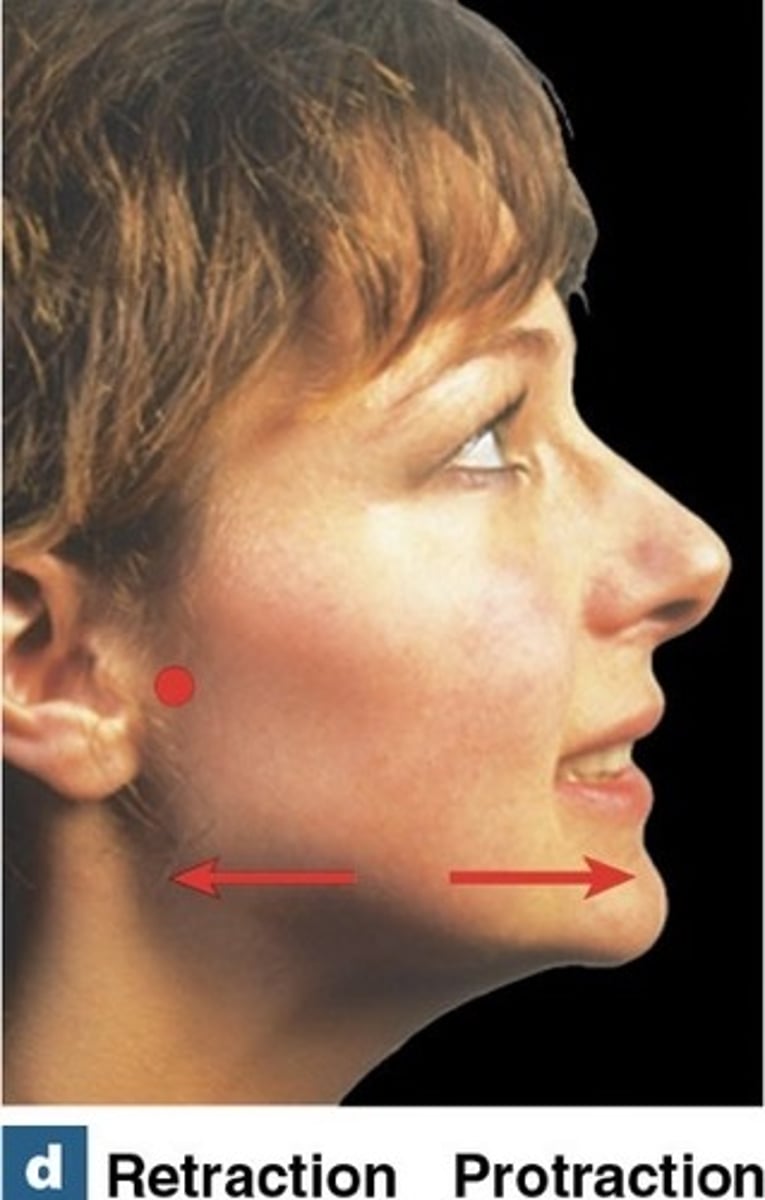 <p>moving a body part in the posterior direction</p>