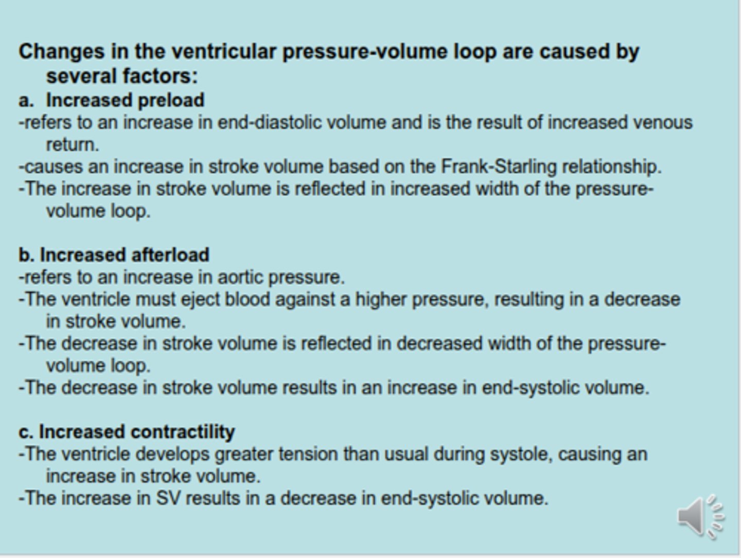 <p>- increased stroke volume</p><p>- decreased ESV</p>