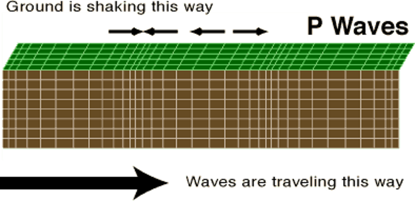 <p>Push-pull waves; (P) waves</p><p>2 multiple choice options</p>