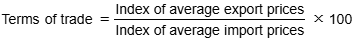 <ul><li><p>The index for exports and imports is created in much the same way that a consumer price index is created (using a <strong>weighted basket of imports and exports</strong>)</p></li></ul><p></p>