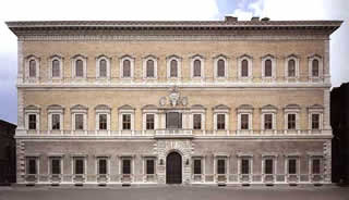 <p>Most important 16th century palace in Rome</p><p>Architects: Antonio de Sangallo The Younger Michelangelo Style: High Renaissance</p>