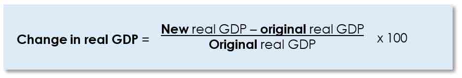 <p>economic growth refers to the change in real GDP relative to the previous quarter of a year.</p>