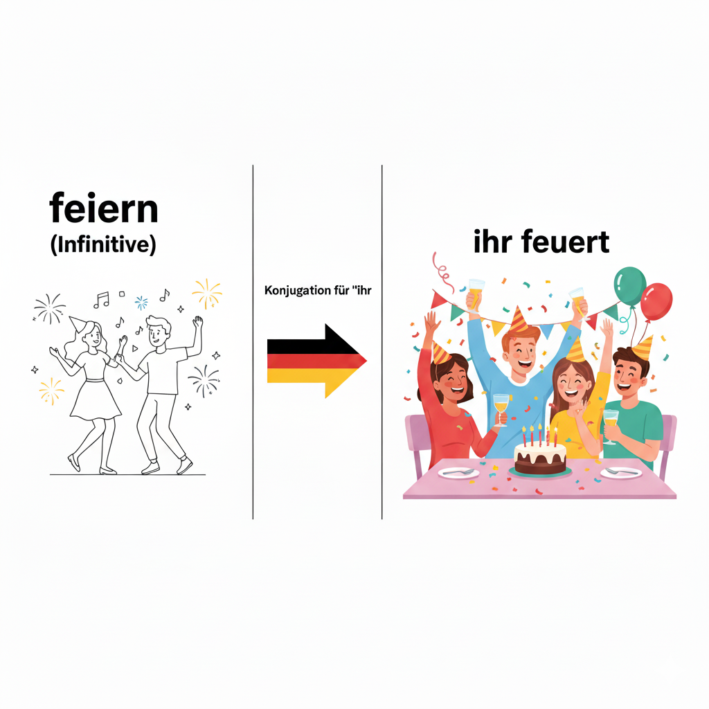 <p>feiert, feierst</p>