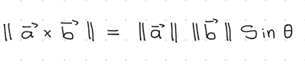 <p>the length of the cross product </p>