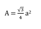 <p>sqrt 3 / 4 * a²</p>